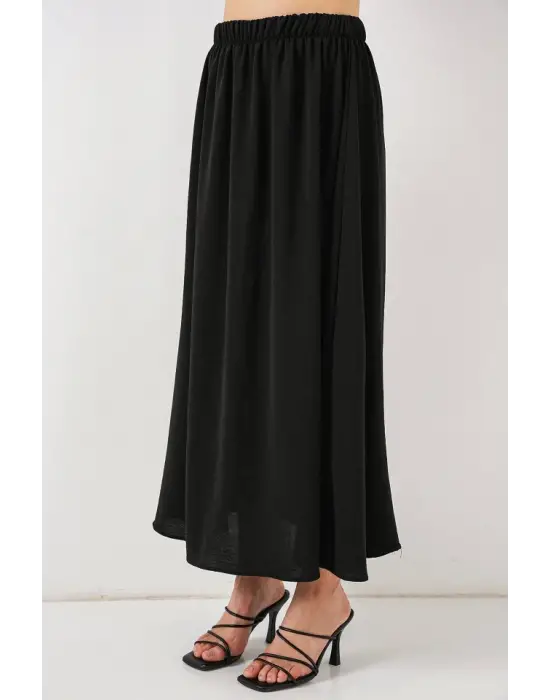 Uzun Ayrobin Etek 8050 - Siyah