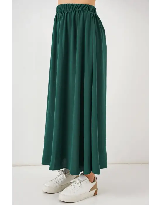 Uzun Ayrobin Etek 8050 - Zümrüt Yeşili