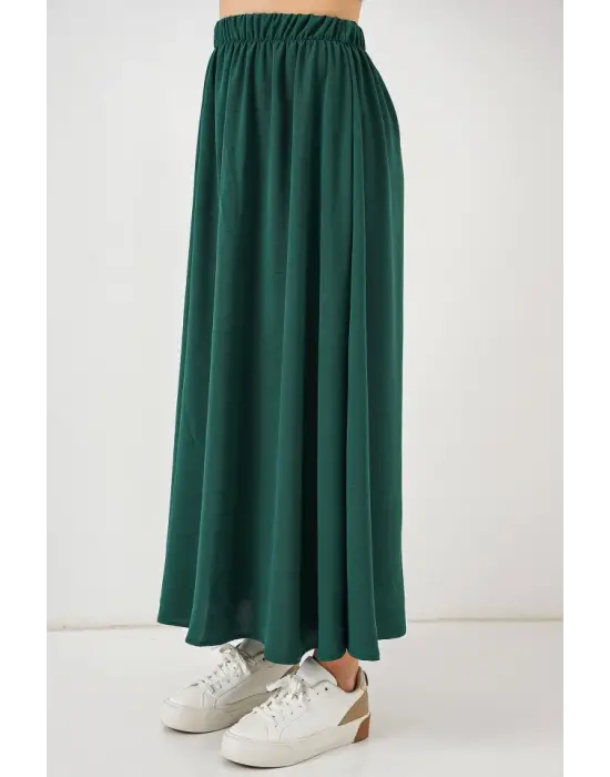 Uzun Ayrobin Etek 8050 - Zümrüt Yeşili