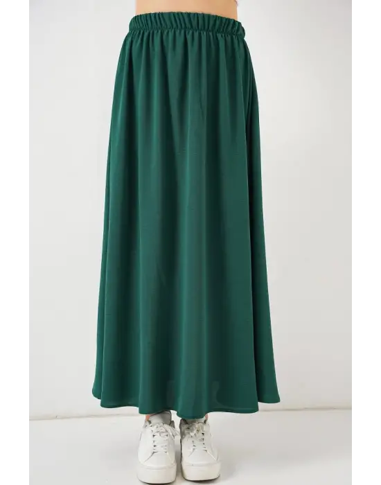 Uzun Ayrobin Etek 8050 - Zümrüt Yeşili
