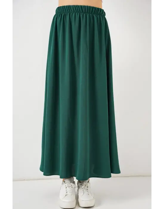 Uzun Ayrobin Etek 8050 - Zümrüt Yeşili