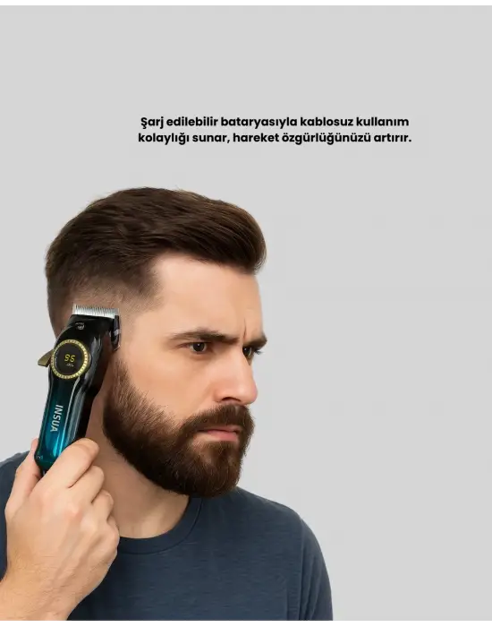 Uzun Çalışma Süreli Lcd Göstergeli Saç Kesme Makinesi