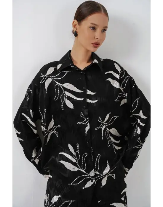 Uzun Jakalı Alt Üst İkili Takım 30089 - Siyah