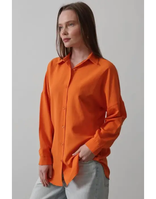 Omarı Klasik Günlük Uzun Kol Gömlek