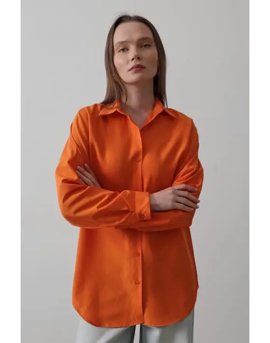 Omarı Klasik Günlük Uzun Kol Gömlek