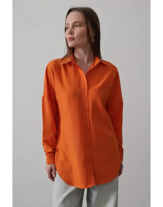 Omarı Klasik Günlük Uzun Kol Gömlek
