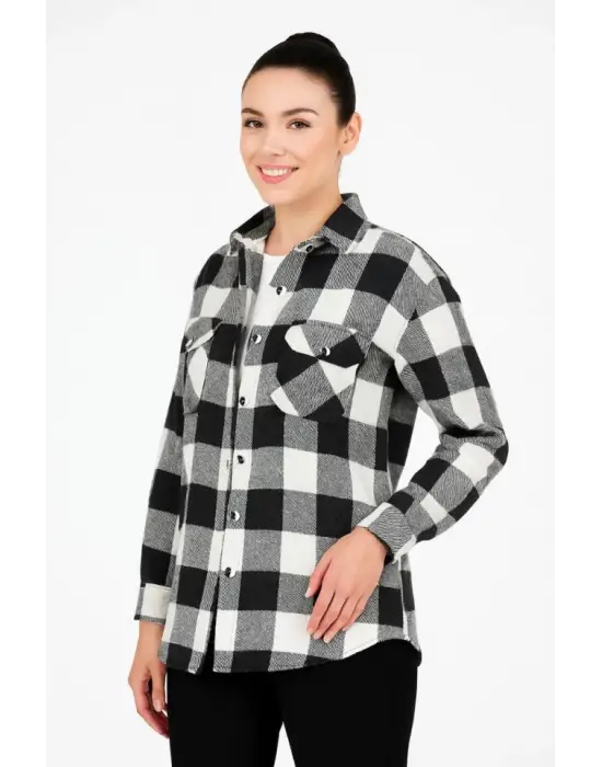 Uzun Kollu Oduncu Gömlek - Siyah