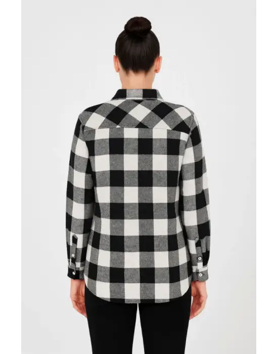 Uzun Kollu Oduncu Gömlek - Siyah