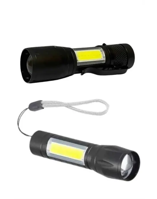 Uzun Menzilli Şarjlı El Feneri Uzun Ömürlü Led Işık Lamba