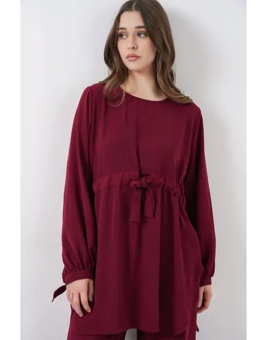 Şık İkili Takım Pantolon - Bordo