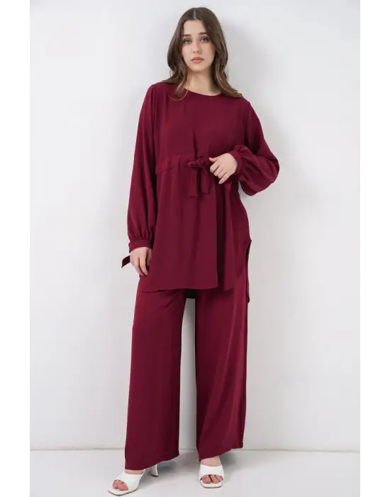 Şık İkili Takım Pantolon - Bordo