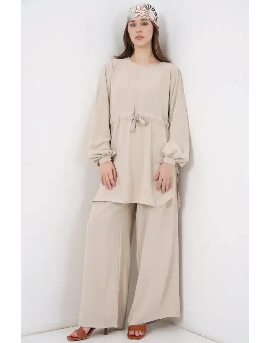 Çarpıcı İkili Takım Uzun Tunik Pantolon 6719
