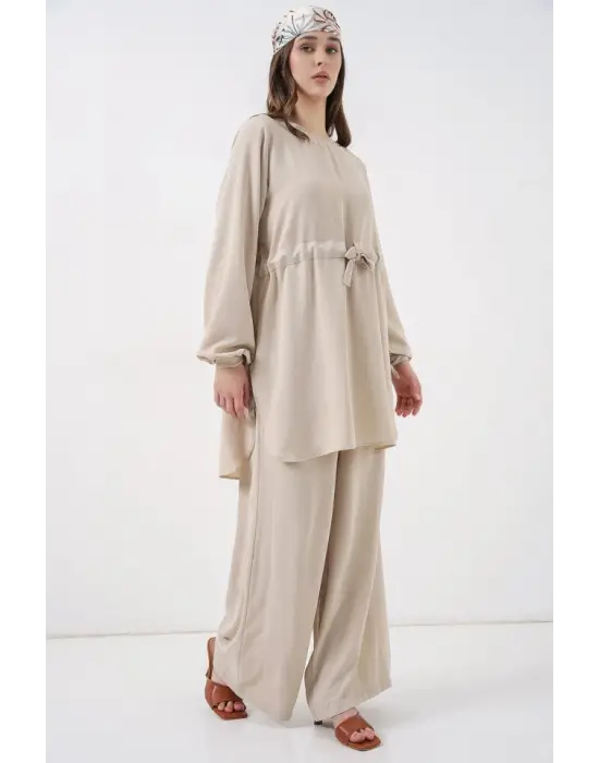 Çarpıcı İkili Takım Uzun Tunik Pantolon 6719