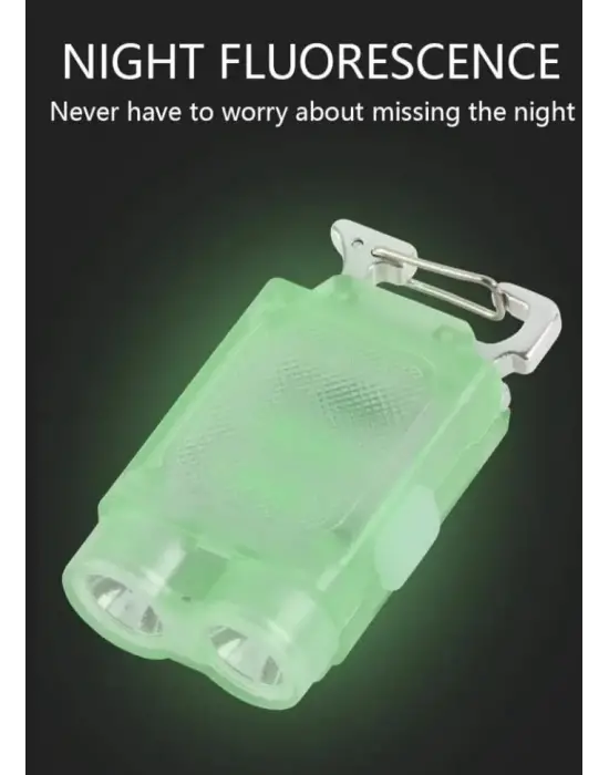 V15 Edc El Feneri 1200lm Anahtarlık Işık Tip-c Şarj Edilebilir Taşınabilir Mini Torch Mıknatıs Klips Ile Kamp Cep Fener