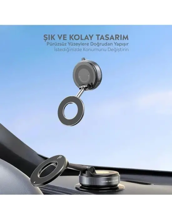 Vakumlu Manyetik Araç İçi Telefon Tutucu