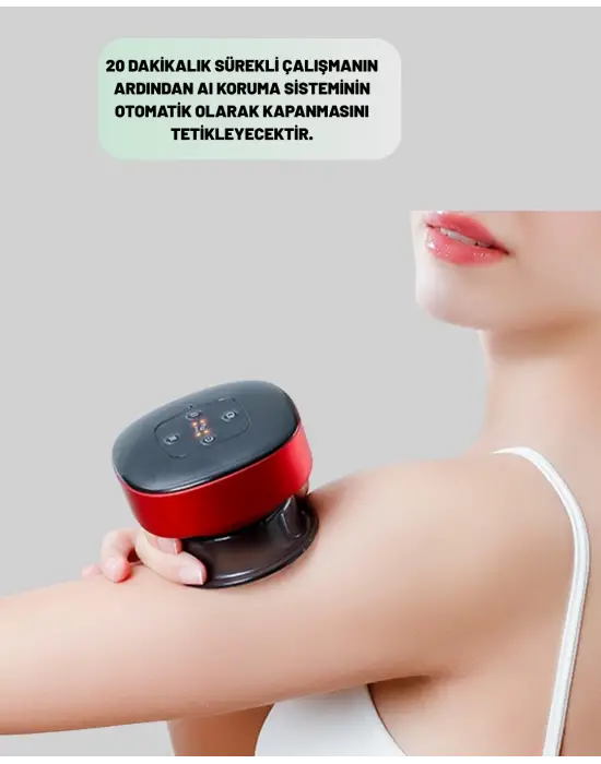 Vakumlu Masaj Aleti Çok Kademeli Emme Isıtmalı Ev Tipi Terapi
