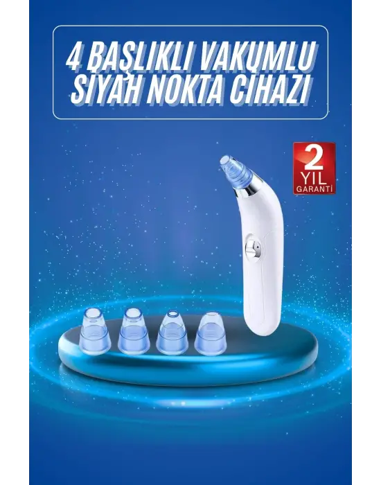 Vakumlu Siyah Nokta Ve Yüz Temizleme Cihazı 4 Başlıklı