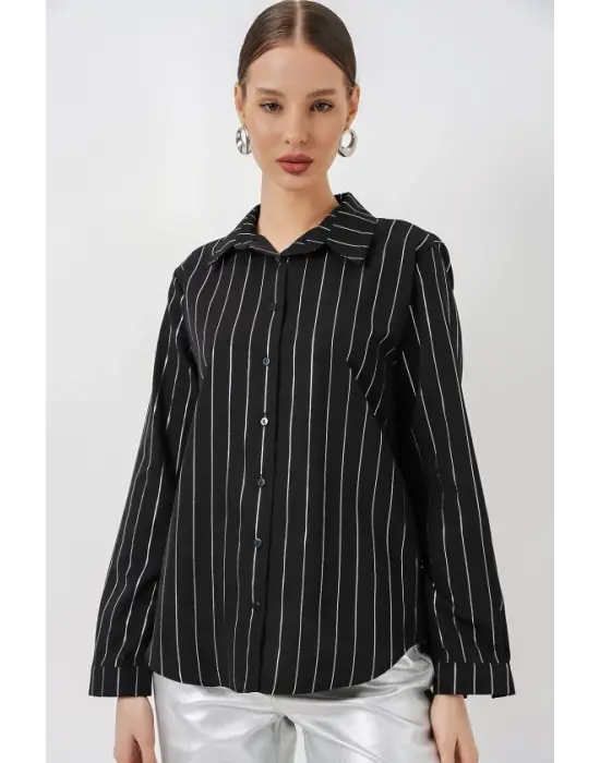 Varak Desenli Gömlek 20253 - A.Siyah