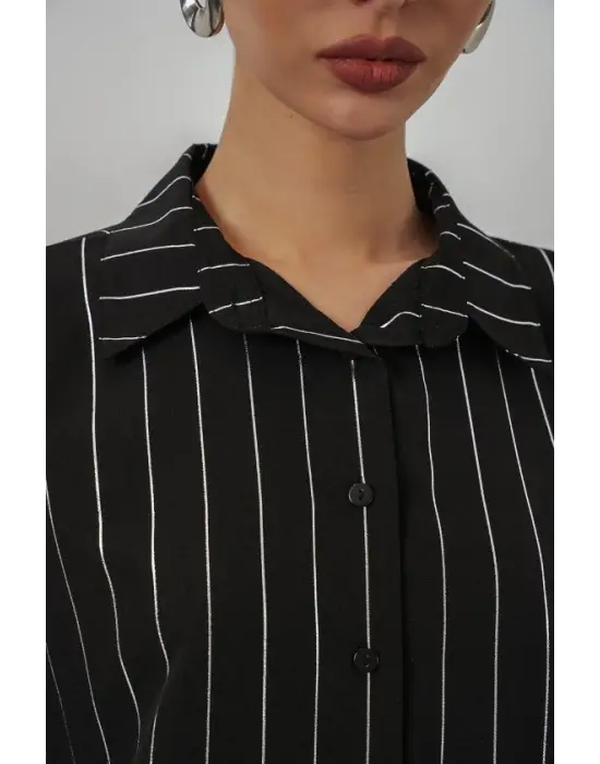 Varak Desenli Gömlek 20253 - A.Siyah