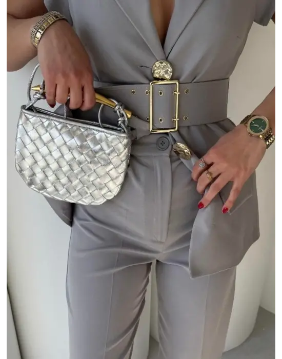 Vatkalı Yelek Pantolon İkili Takım