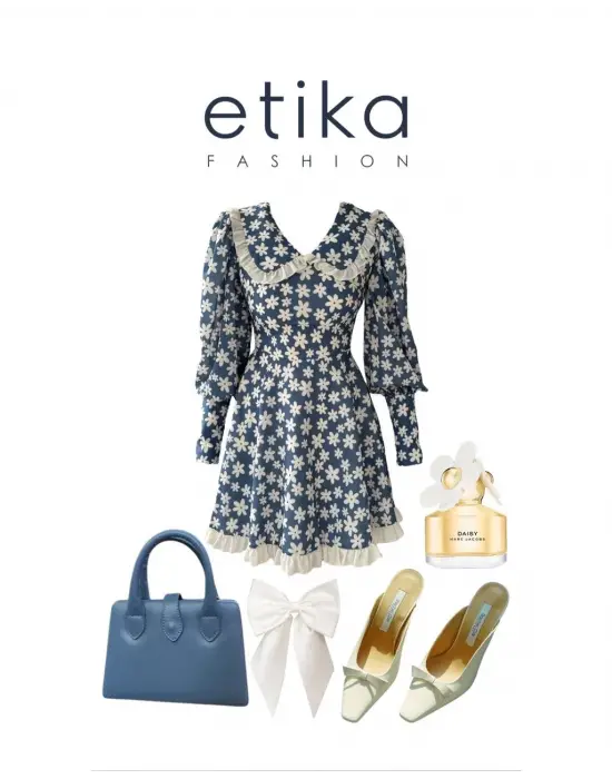 Omarı Bebe Yaka Elbise - Zarif ve Şık Tasarım