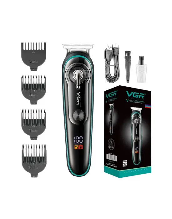 Vgr V-075 T Bıçak Sıfır Kesim Lcd Ekran Şarjlı Tıraş Makinesi