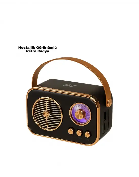 Vintage Bluetooth Radyo – Tf Kart Ve Fm Destekli Taşınabilir Nostaljik Model