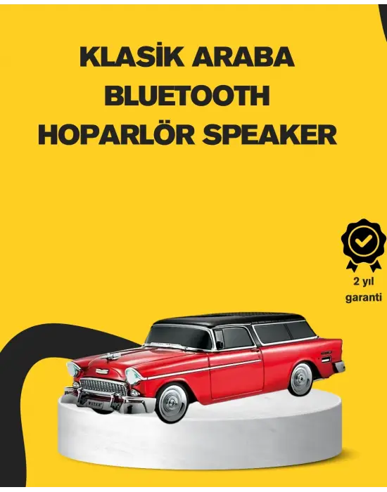 Vintage Tasarımlı Led Işıklı Bluetooth Hoparlör 10w