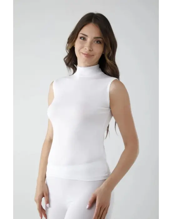 Vivaldi Kadın Beyaz Sıfır Kol Balıkçı Body 350