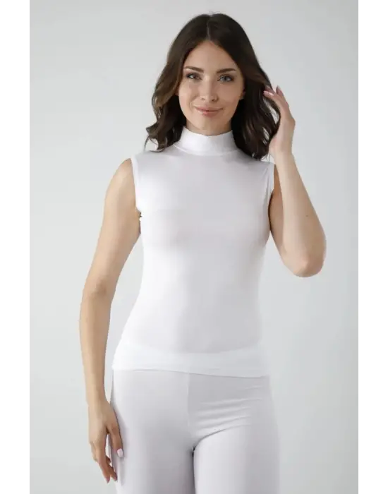 Vivaldi Kadın Beyaz Sıfır Kol Balıkçı Body 350