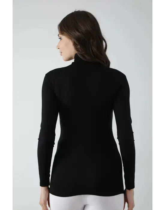 Omarı Siyah Uzun Kol Balıkçı Body - Şık ve Rahat Kadın Kıyafetleri