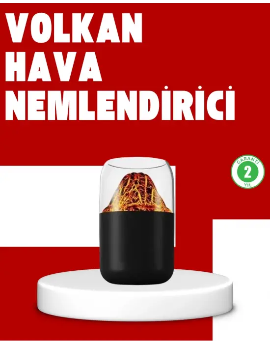 Volkanik Tasarımlı Led Işıklı Ultrasonik Nemlendirici
