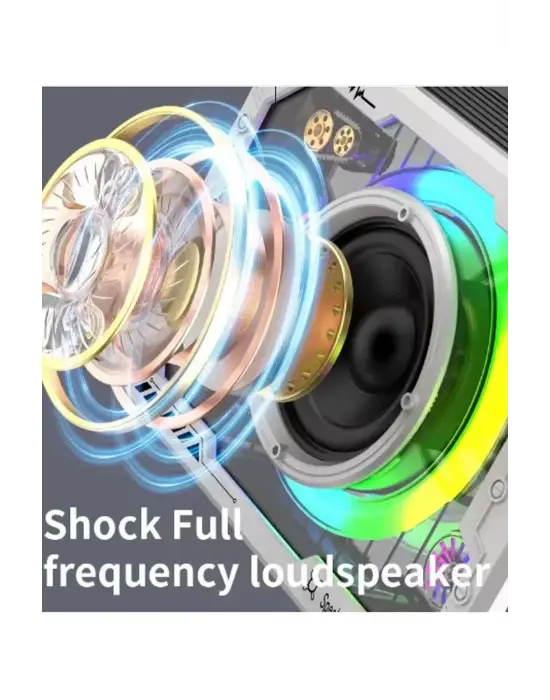 Vtn-82 Taşınabilir Kablosuz Işıklı Bluetooth Hoparlör Ses Değiştirme Özellikli