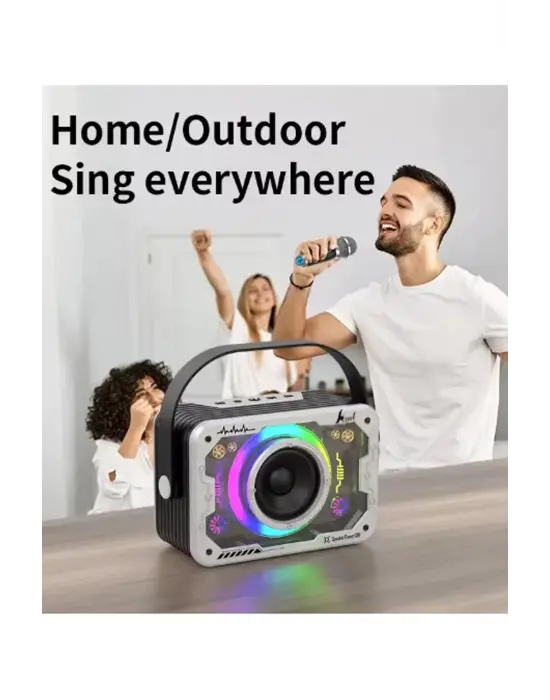 Vtn-82 Taşınabilir Kablosuz Işıklı Bluetooth Hoparlör Ses Değiştirme Özellikli