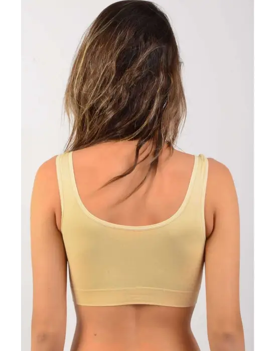 Omarı Sünger Destekli Ten Büstiyer Kadın İçin