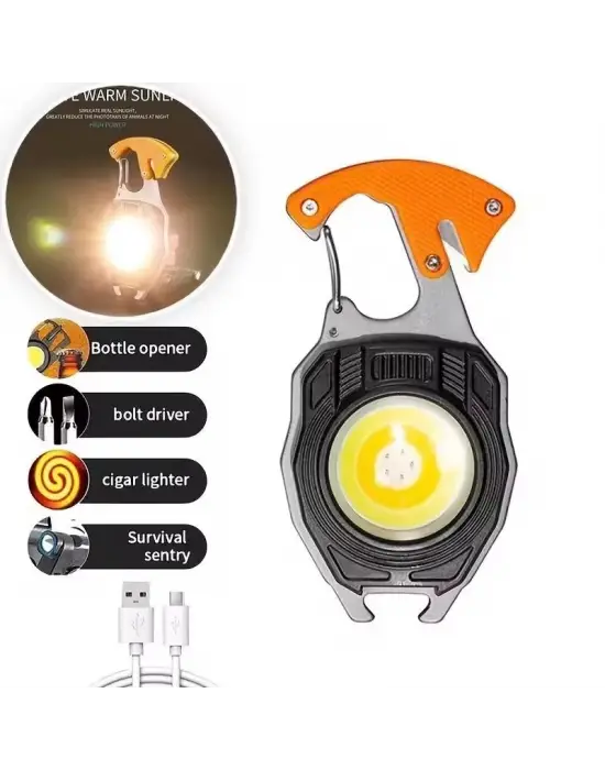 W-5147 Profesyonel Çok Fonksiyonlu Anahtarlıklı Kamp Feneri