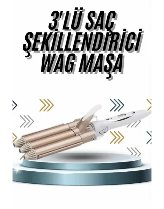 Wag Maşa Profesyonel Saç Şekillendirici İyon Özellikli Isı Kademeli