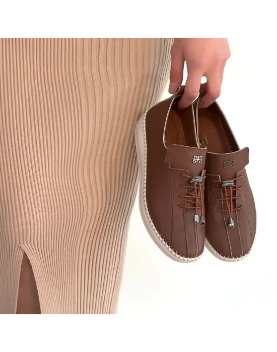 Warte Taba Cilt Bağcıklı Spor Ayakkabı