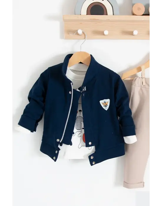 We Are Ceketli 3lü % 100 Pamuk Erkek Bebek Takımı