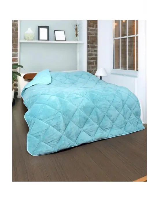 WELSOFT YORGAN ÇİFT KİŞİLİK YORGAN 200*220 ÇİFT TARAFLI-Turkuaz
