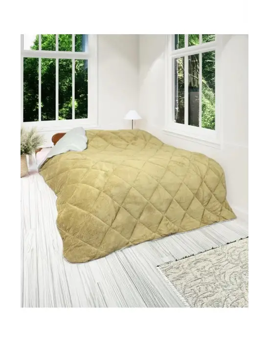 WELSOFT YORGAN ÇİFT KİŞİLİK YORGAN 200*220 ÇİFT TARAFLI-Yeşil