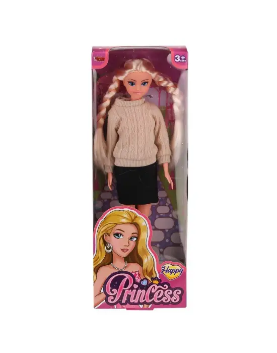 WG-115527 Kazaklı Örgü Saçlı Bebek 29 cm -Vardem Oyuncak