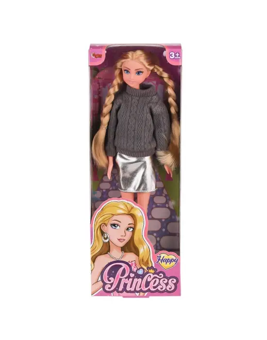 WG-115527 Kazaklı Örgü Saçlı Bebek 29 cm -Vardem Oyuncak