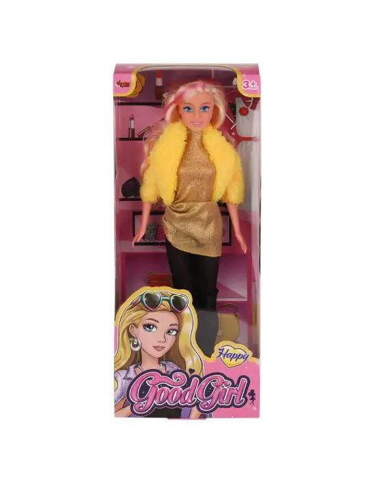 WG-66771  Parlak Drape Elbiseli Bebek 29 cm -Vardem