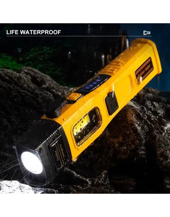 Wison Ws-1414 Cam Kıracaklı Dijital Göstergeli Mıknatıslı Şarjlı Acil Durum Tamirci Feneri