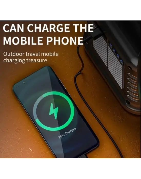 Wıson Ws-4343 Çok Fonksiyonlu Solar Şarjlı Powerbanklı Kamp Lambası