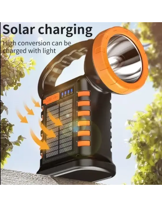Wıson Ws-4343 Çok Fonksiyonlu Solar Şarjlı Powerbanklı Kamp Lambası