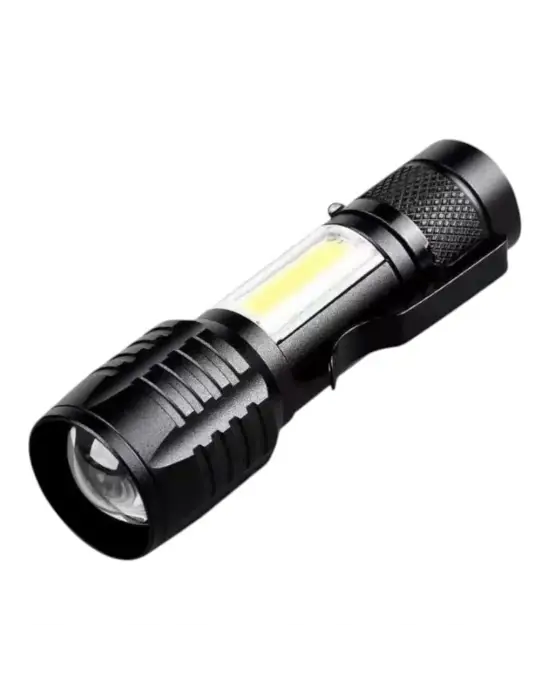 Wison Ws-5454 Taktik El Feneri Usb Şarj Edilebilir Kamp Feneri Cob Zumlanabilir Mini Taşınabilir El Feneri