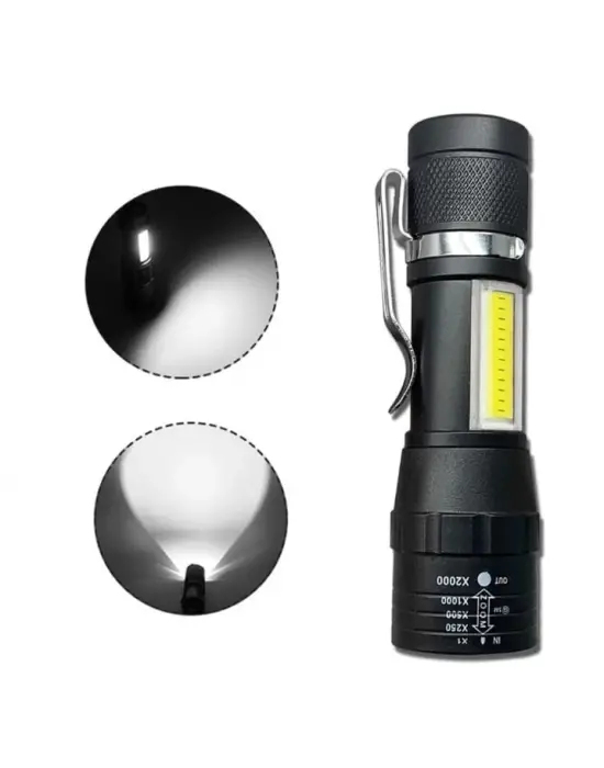 Wuben Wb-017 Zoomlu Şarjlı Cob Led Güçlü El Feneri