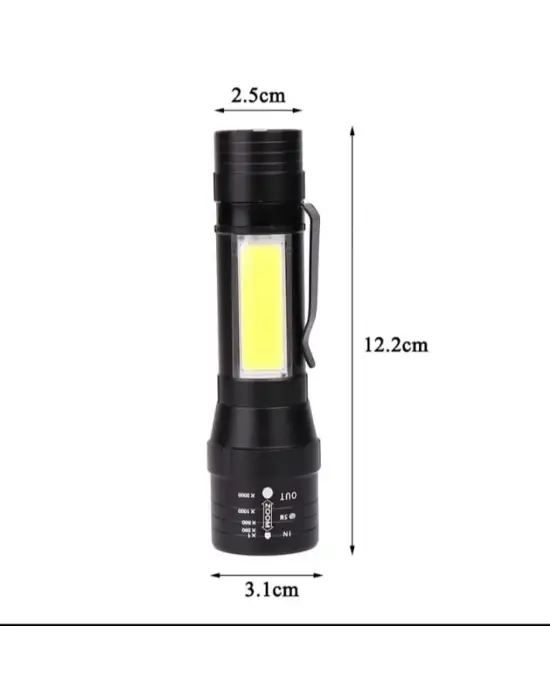 Wuben Wb-017 Zoomlu Şarjlı Cob Led Güçlü El Feneri